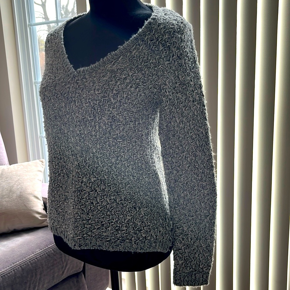 V Neck fuzzy sweater from WHBM